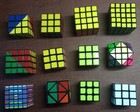 12 Pc Rubik   s Cube Lot Speed Cubes 3x3 4x4 5x5 Supercube Helicopter