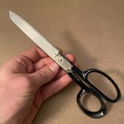 Lifedge Dressmaking Scissors Shears 9    Italy Black Handle Chrome Vintage