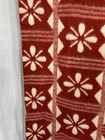 Antique Wool Blanket Camp Style Red white Patterned 57x76 Boiled Original 1940
