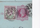 1894 Qv Fine 1  d Jubilee Stamp On Glasgow 1d Letter Card To Stuttgart Germany
