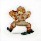 Vintage Boys Wall Baseball Decor  3 Pc  1979 Sexton Cast Iron Made In Usa