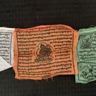 Tibetan Buddhist Prayer Flags Multi Color Cotton Banner String Decor Set Of 3