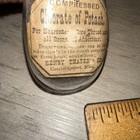 Small Antique Glass Bottle Henry Thayer   Co  Cambridgeport Mass  Paper Label   