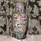 Chinese Porcelain Flower Vase - Familee Rose Pattern - Qing Period - 8    Tall