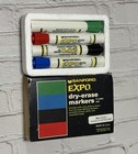 Vintage Expo Dry Erase Sanford Markers Set Chisel Tip   83074 Usa 4 Color Set