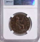 1875 Great Britain 1 Penny Ngc Xf Queen Victoria Coin London Mint Nice Detail 