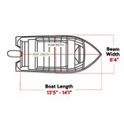 V Hull Fishing Boat Cover Waterproof Heavy Duty 13 5  - 14 1 