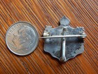 Antique Hawaiian Coat Of Arms Creast Sterling Silver Blue Enamel Watch Pin