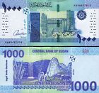 Sudan 8 Pcs Unc Set  5 10 20 50 100 200 500 1000 Pounds  2011 2022
