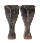1900s Cast Iron Pot Belly Wood Coal Stove Replacement Leg Feet Pair Lot Of 2