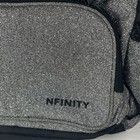 Nfinity Deluxe Cheer Backpack Black With Silver Sparkle 20x16 