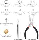 1500pcs Silver Jump Rings With Lobster Clasps And Jewelry Pliers For Jewelry Mak