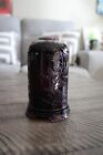 1930s Mosser Glass Holly Leaf And Berry Design Fairy Lamp With Thumb Handle