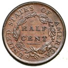 1809 C-6 R-1 Classic Head Half Cent Coin 1 2c