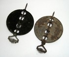 Set Of  2 Vtg  Cast Iron Damper Flues  6  Made Intaiwan