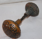 Antique Ornate Cast Brass Eastlake Front Door Knobs