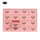 4pcs Desk Drawer Organizer Wooden Vintage Apothecary Cabinet With 16 Drawers