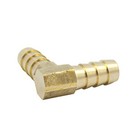 Brass Hose Barb 90 Degree Elbow 3 8  Barbed X 3 8  Barbed Fitting  Pack Of 5 
