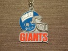 Vintage Old Car Key Chain Metal 2003 Pewter Giants Football Helmet