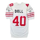 Garrett Doll Calgary Stampeders 1980   s Vintage Russell Athletic Game Worn Jersey