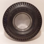Vintage 1960s Firestone Transport 100 Tire W  Glass Embossed Advertising Ashtray