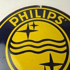 Vintage Philips Radio Porcelain Sign - Entertainment Rca Service Sales Man Cave