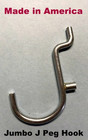  10 Pack  1  Jumbo  j  Metal Peg Garage Hanger Hooks  1 8 To 1 4 Inch Pegboard