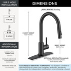 Black Kitchen Faucet With Pull Down Sprayer  Classic Single Hole Kitchen Sink Fa