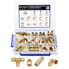 36 Pcs Dot Brass Air Brake Line Fitting Assortment Kit  1 4  3 8  1 2  Dot Air 