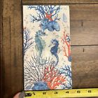  2  Two Paper Luncheon Decoupage Craft Napkin Seahorse Coral Coastal Blue Sea