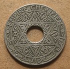 1921-1924 Morocco 25 Centimes Vf - 100-year Old African Coin - Quarter Size