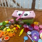 Play Food Huge Picnic Toy Lot Pink Green Food   Utensils Kidcore Playset Picnic