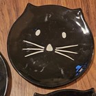 Pottery Barn Black Cat Kitten Collectors Plate  7 5 Set Of 4 Salad Dessert 