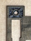 Antique Eastlake Victorian Lock Strike Plate Brass 1890 Door House Knob Bronze