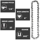 6 Inch Mini Chainsaw Chain Replacement 5 Pcs Cordless Electric Portable Wood