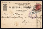 Russia Finland Rare Postal Card 1900 From Helsinki To Riga Latvia