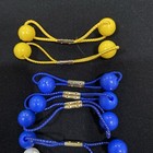 Vintage 1970 s Hair Ponytail Holders Twin Beads Knocker Elastic Asst Color 18 Pc