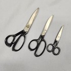 Vintage Lot Of   3  Metal Sewing Scissors Assorted Sizes