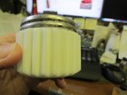 Detroit  Mich  Nyal s Face Cream Milk Glass Ribbed Jar Bottle W  Original Lid