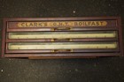 Antique Clark s O n t  Boilfast Mercerized Sewing And Spool Silk Thread Cabinet