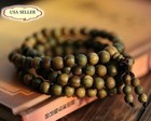 Blessed    Green Sandalwood 108 8mm Buddhist Prayer Bead Mala Bracelet necklace