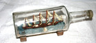 Vintage Old Antique Ship In A Bottle Maritime Folk Art 5 Mast Clipper Marine