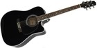 Takamine Ef341sc Acoustic Electric Guitar Black Dreadnought Cutaway Solid Cedar