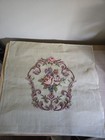 Needlepoint Canvas Floral Design Large 24x24 Preworked Floral Wool Tapestry