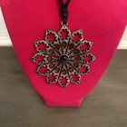 Necklace Black Pewter Pendant Statement Boho Chic Y2k Glam Gothic Punk Funky