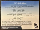 Rare Alaska Airlines 737-400 Freighter Aircraft Trading Card