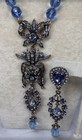 Heidi Daus Vintage Necklace And Earring Set Blue tanzanite Signed