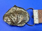Detailed Leaf Figural Cut-out Brass Tone Vintage 1971 Bergamot Brass Belt Buckle