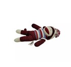 Sock Monkey Dan Dee 12  H  Plush Stuffed Animal 2010 Vintage 