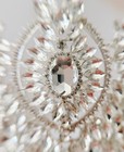 Vintage Wedding Crown  Princess Headpiece  Silver Pageant Crown  Bridal Tiara